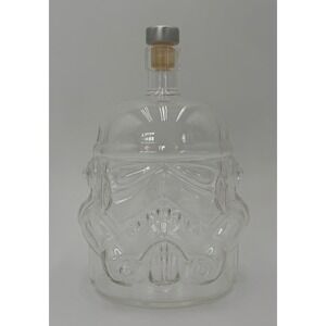 Star Wars Stormtrooper Glass Decanter Clear Helmet Liquor Bottle with Stopper